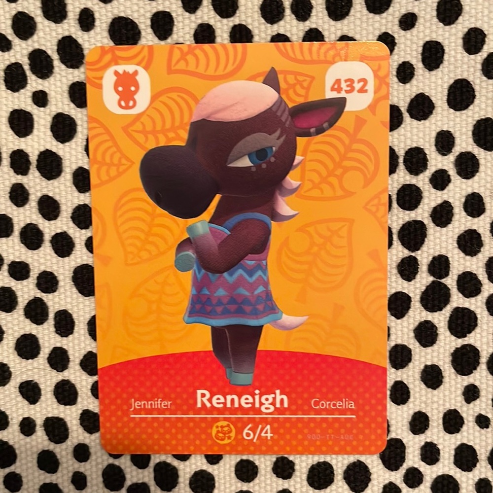 Genuine ACNH Reneigh amiibo card